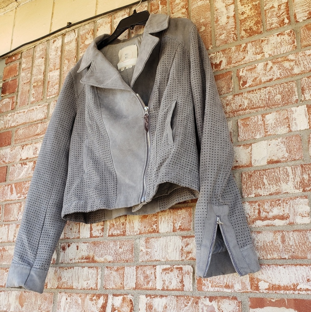 Anthropologie Hei hei moto jacket w/ zipper in arm